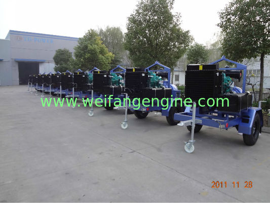 Trailer type Diesel Water Pump Set With DCEC Diesel Engines For Agriculture irrigation