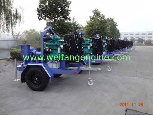 Trailer type Diesel Water Pump Set With DCEC Diesel Engines For Agriculture irrigation