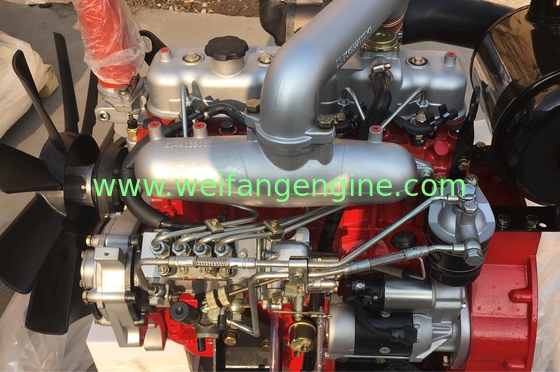3000rpm 4JB1-TG3 diesel engine prime power 75KW for power of  the fire fighting pump in red